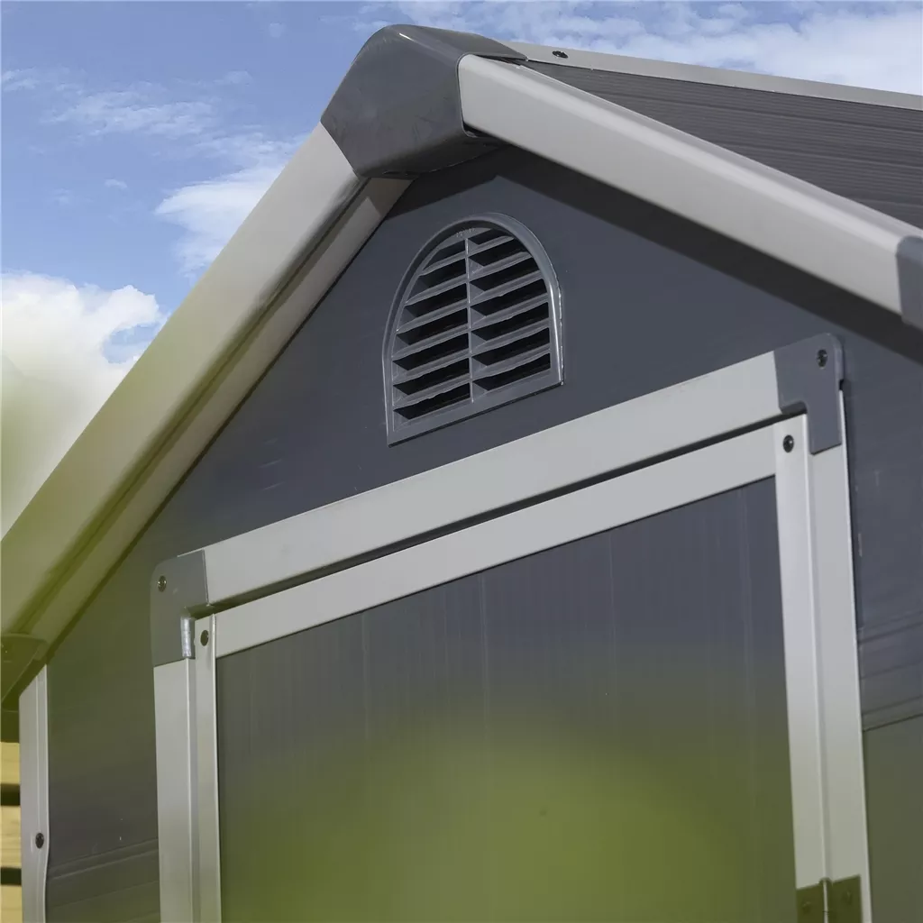 4 x 6 Single Door Apex Plastic Shed - Dark Grey product image