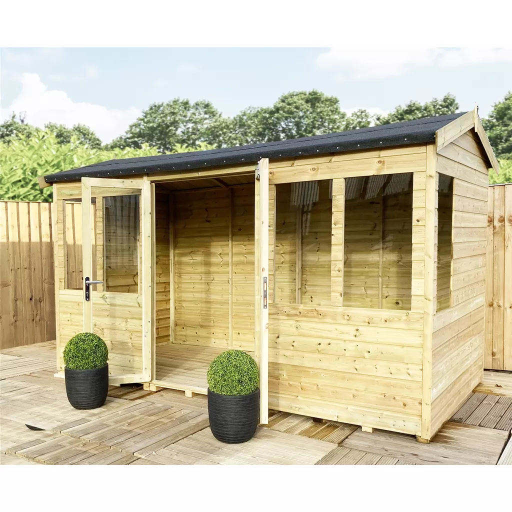 14 x 24 Reverse Pressure Treated Apex Summerhouse product image