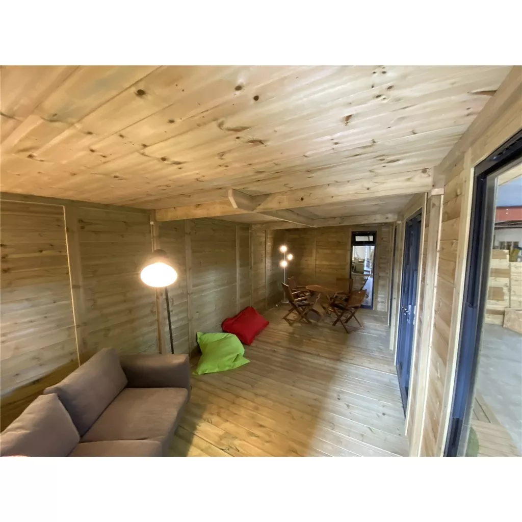 10 x 10 Executive Plus Insulated Garden Office – PVC French Doors & Windows product image
