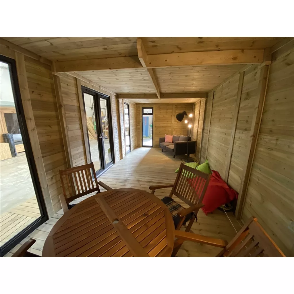 16 x 13 Executive Plus Insulated Garden Office – PVC French Doors & Windows product image