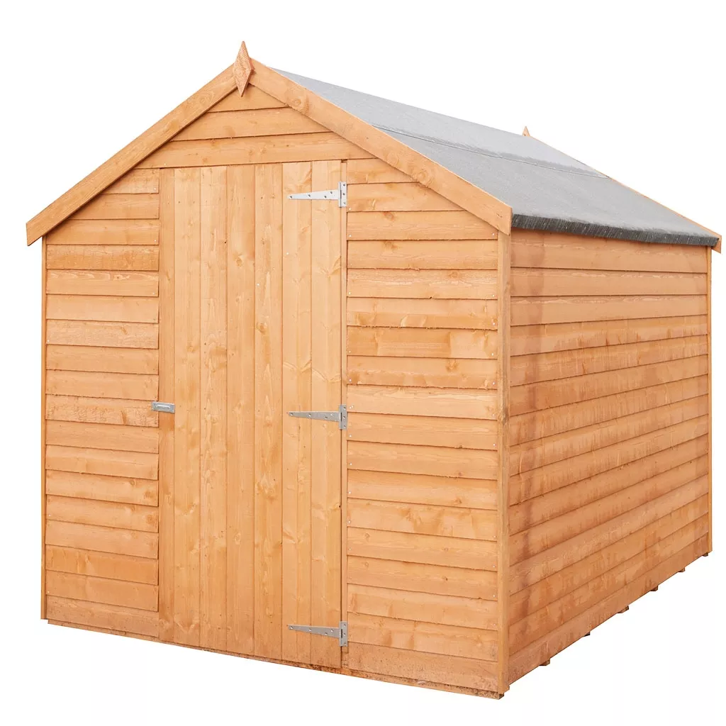 8 x 6 Super Value Overlap - Apex Wooden Bike Store – Windowless, Single Door product image
