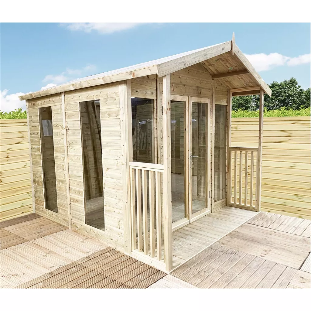 9 x 8 Pressure Treated Apex Summerhouse with Verandah product image