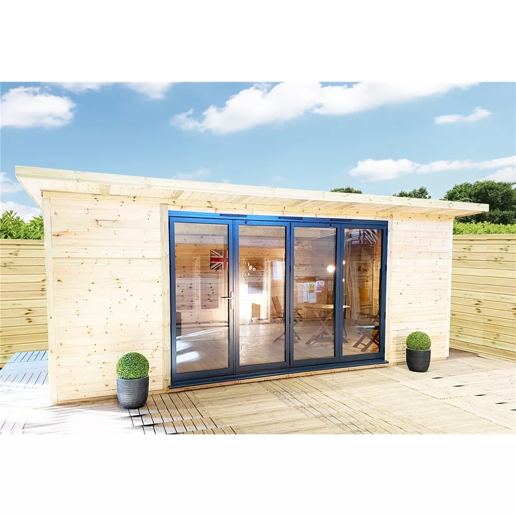 10 x 16 DELUXE PLUS Insulated Garden Office – Aluminium BiFold Doors product image