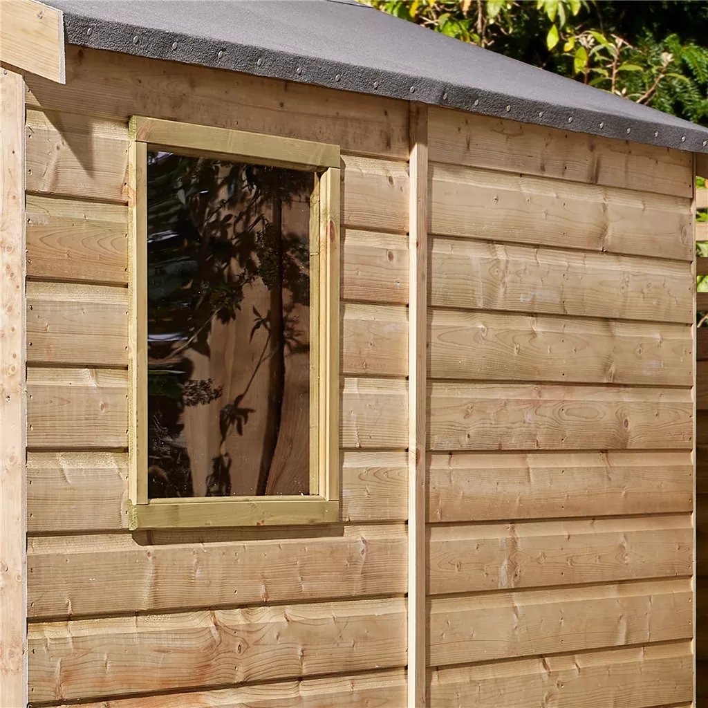 8ft x 6ft - 12mm Shiplap Apex Shed With Single Door & 1 Window product image