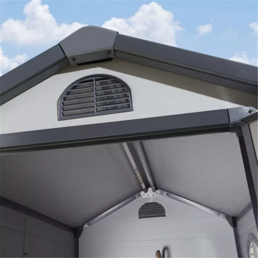 4ft x 3ft Deluxe Stratton Plastic Shed Single Door Apex Shed With Assembly - Light Grey product image