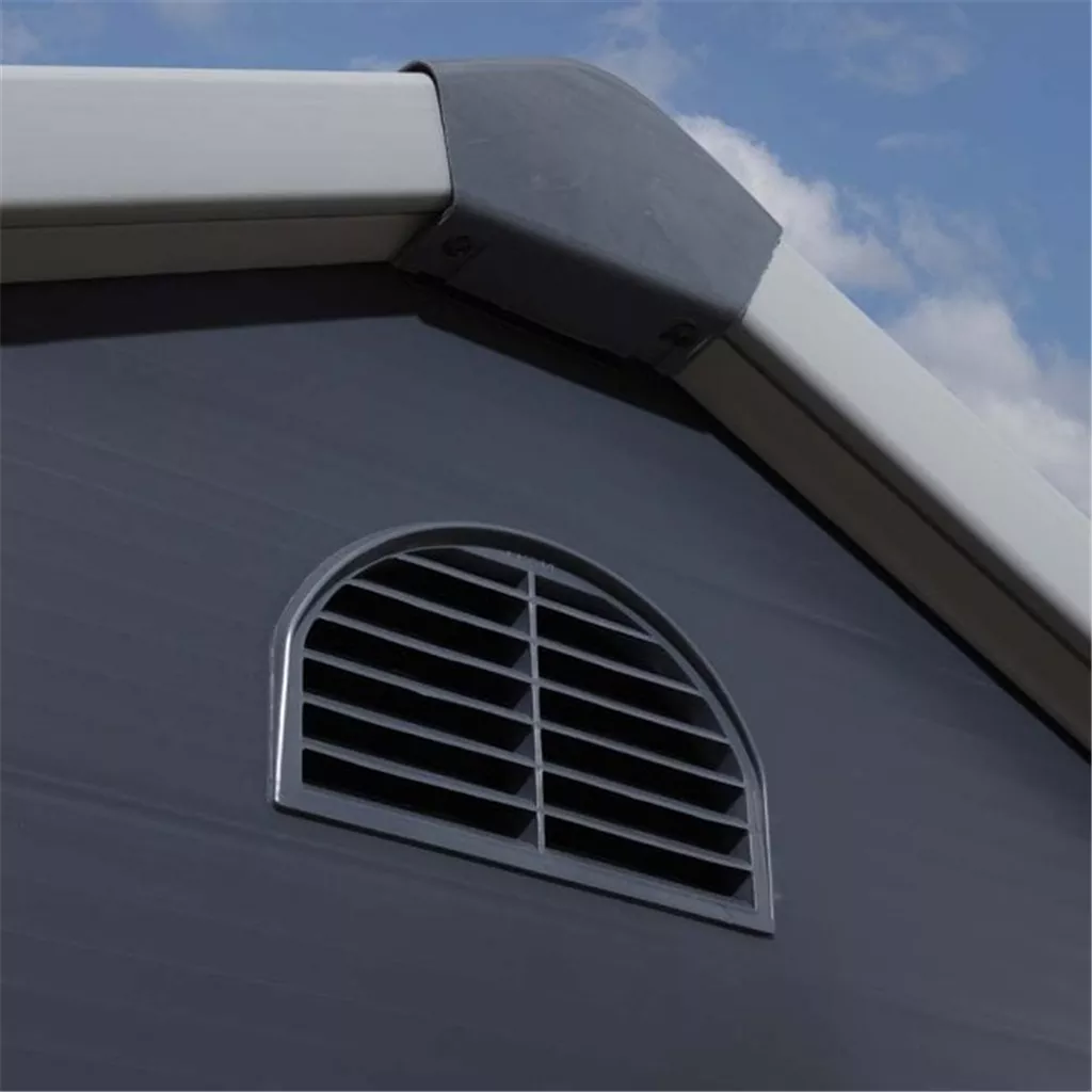8ft x 6ft Deluxe Stratton Plastic Shed Double Door Apex Shed With Assembly & Foundation Kit - Dark Grey product image