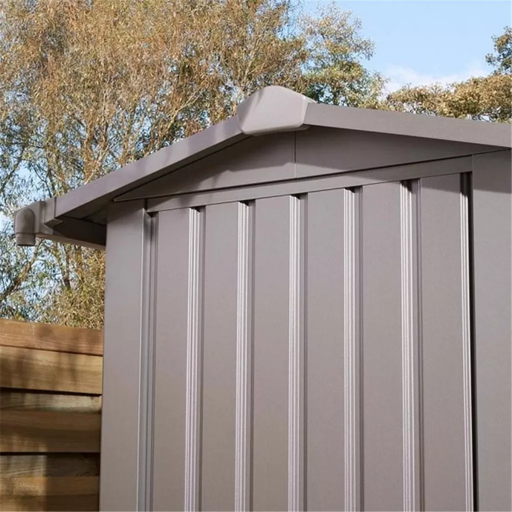 8 x 4 Deluxe Ashford Metal Apex Shed – Double Door - Assembly & Foundation Kit product image