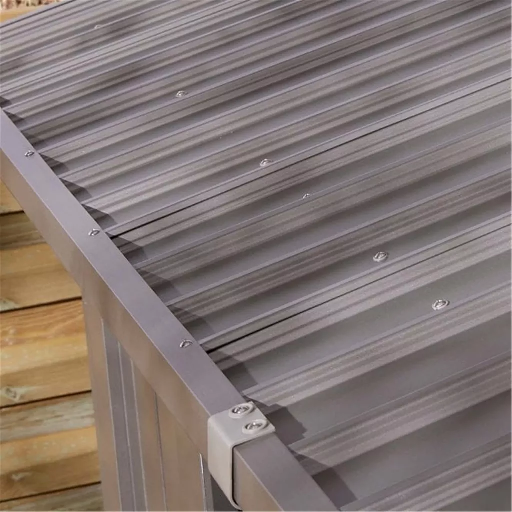 8 x 6 Deluxe Ashford Metal Apex Shed – Double Door & Foundation Kit product image