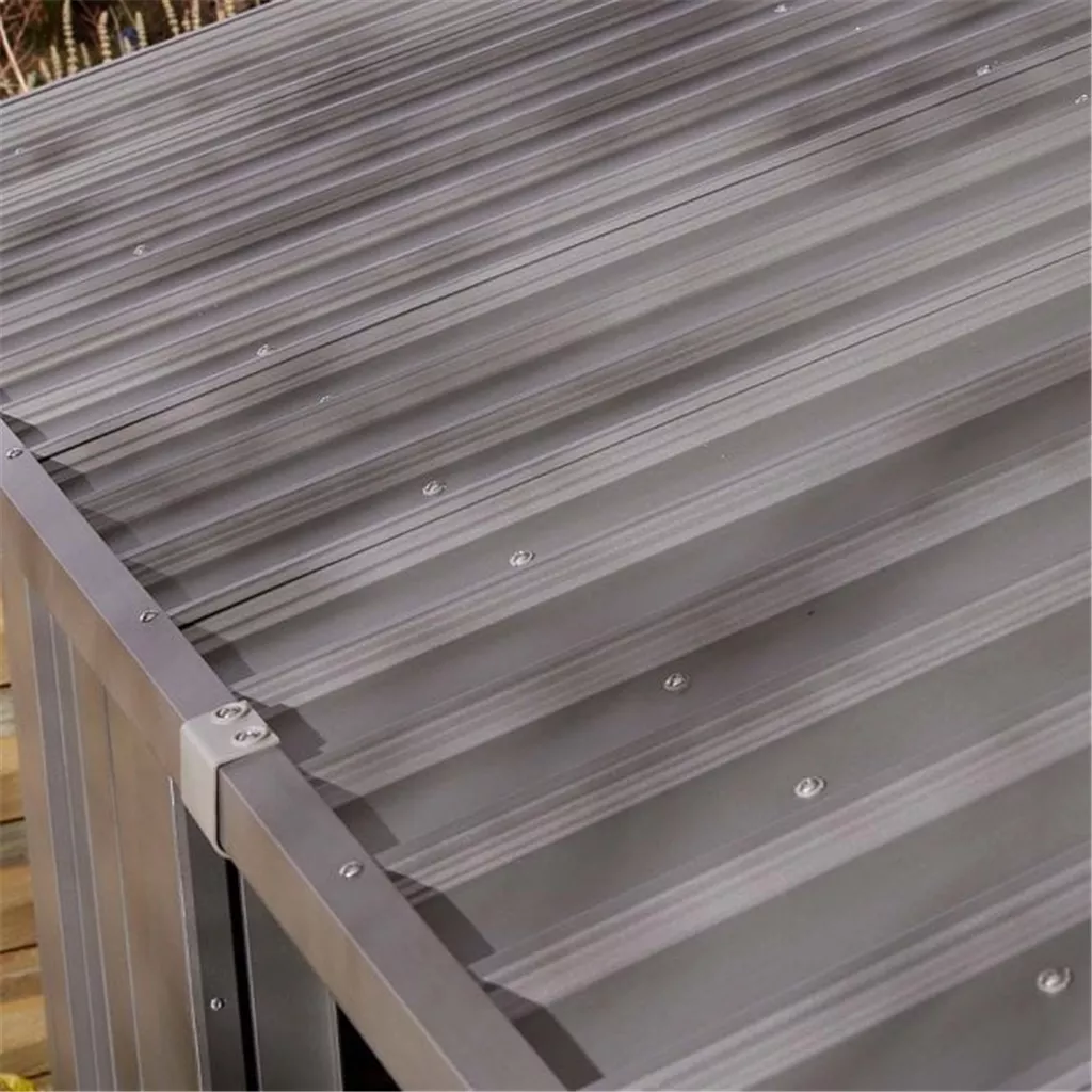 10 x 10 Deluxe Ashford Metal Apex Shed – Double Door, Assembly & Foundation Kit product image