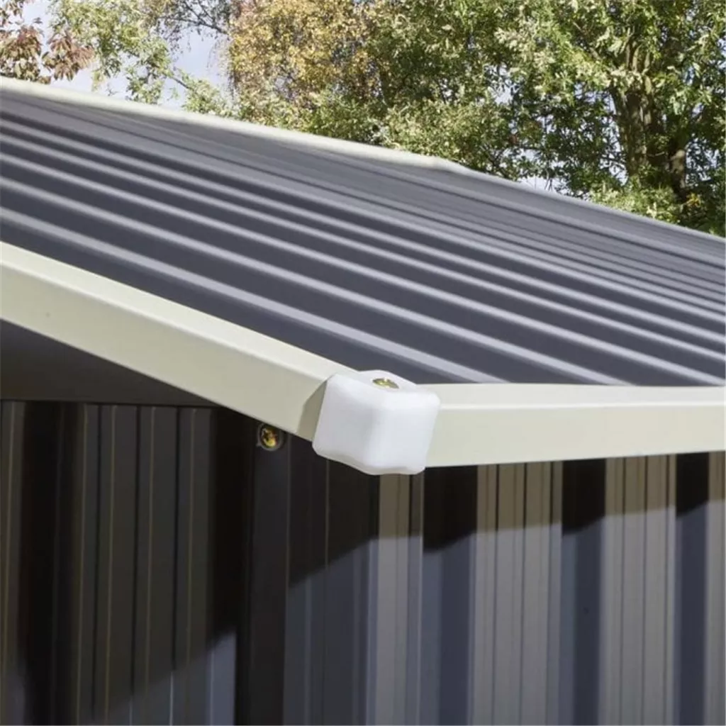 10 x 8 Deluxe Ironwood Metal Apex Shed – Double Door, Assembly – Dark Grey product image