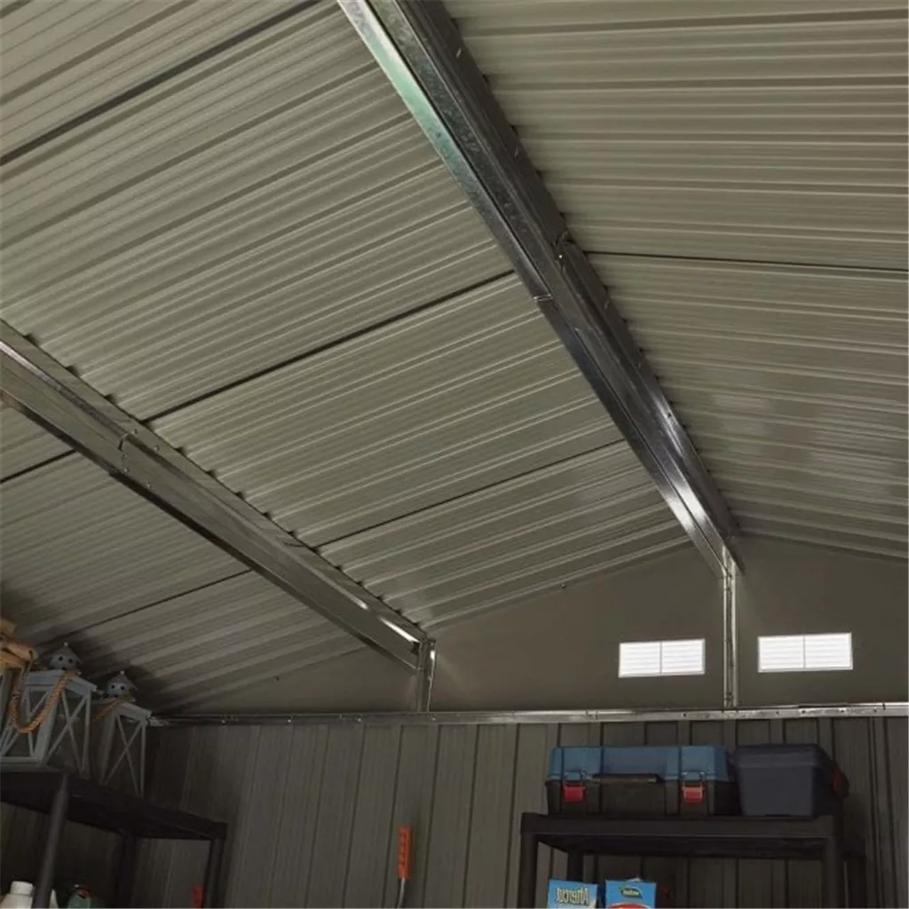 10 x 8 Deluxe Ironwood Metal Apex Shed – Double Door, Assembly & Foundation Kit – Dark Grey product image