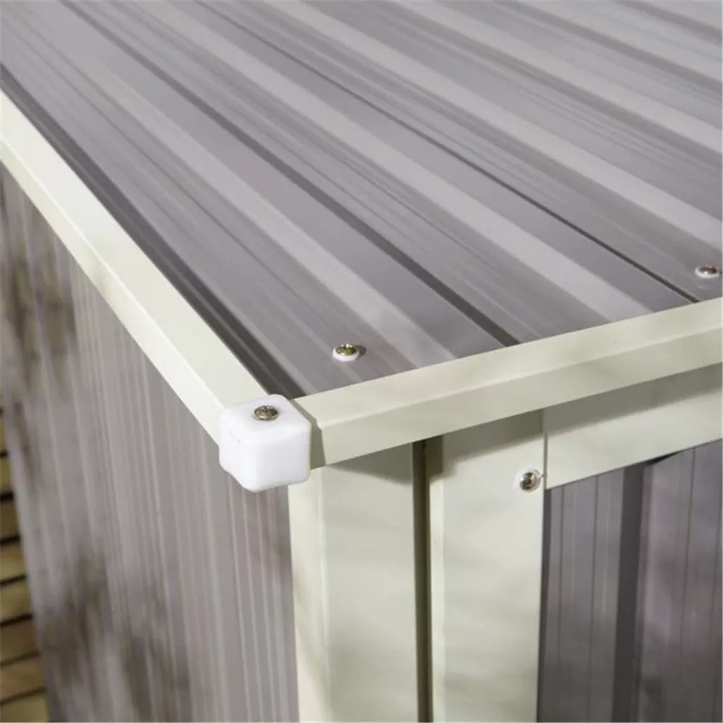 5 x 3 Deluxe Ironwood Metal Pent Shed – Single Door, Assembly – Light Grey product image