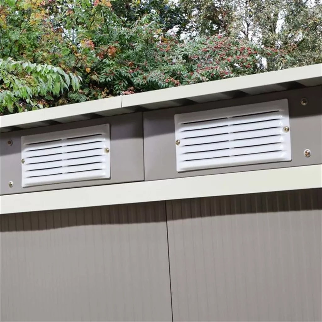 6 x 4 Deluxe Ironwood Metal Pent Shed – Single Door, Assembly & Foundation Kit – Light Grey product image