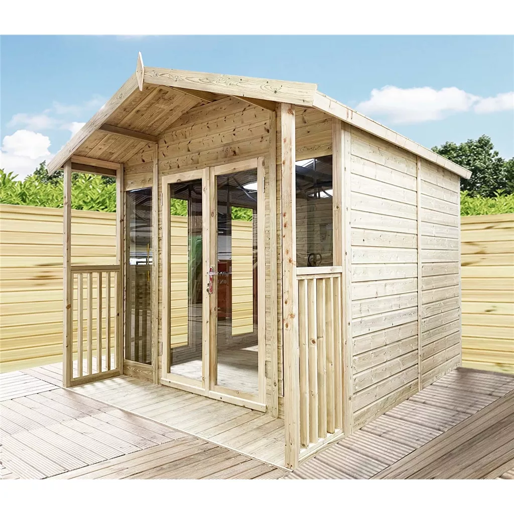 9 x 10 Pressure Treated Apex Summerhouse with Verandah